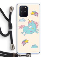 Vliegende eenhoorn: Samsung Galaxy Note 10 Lite Transparant Hoesje met koord