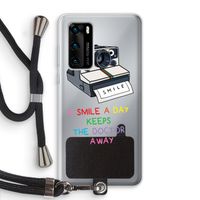 Smile: Huawei P40 Transparant Hoesje met koord