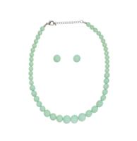 Collectif Natalie Kralen Ketting en Oorbellen Set Mint