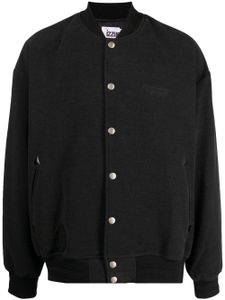 izzue veste bomber imprimée à boutons pressions - Noir