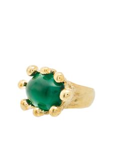 Mondo Mondo bague cocktail à détail de pierre semi-précieuse - Or