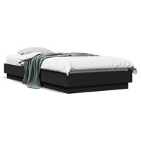 Bedframe met LED-verlichting zwart 100x200 cm