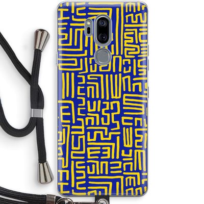 Majorelle Blue Print: LG G7 Thinq Transparant Hoesje met koord