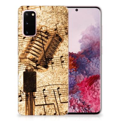 Samsung Galaxy S20 | Siliconen hoesje | met foto Bladmuziek