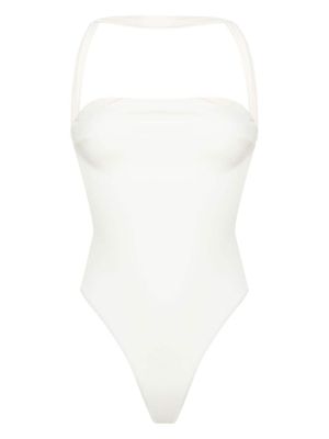 GCDS maillot de bain Couture à dos-nu - Blanc