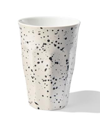 HEMA Mok 330ml Mirabeau aardewerk wit spetters (wit)