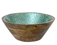 Saladeschaal Mangohout Blauw Ø30cm