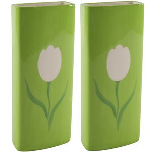 2x Stuks Radiatorbak luchtbevochtiger/waterverdamper - porselein - 20 x 8 cm