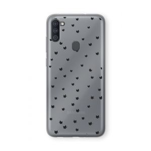 Kleine kattenkopjes: Samsung Galaxy A11 Transparant Hoesje