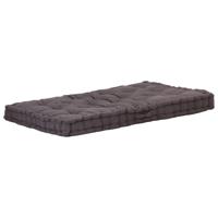Palletvloerkussen 120x80x10 cm katoen antraciet