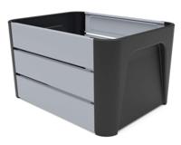 Fietskrat Mirage 'Klik 'n Krat' - zwart-grijs - 24L