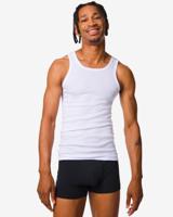 HEMA Herenhemden rib - 2 stuks wit (wit)