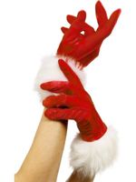 Kerst handschoenen kort - thumbnail