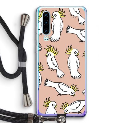 Papegaai: Huawei P30 Transparant Hoesje met koord
