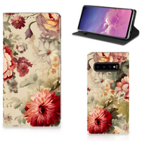 Smart Cover voor Samsung Galaxy S10 Bloemen - thumbnail