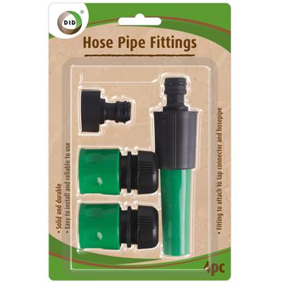 DID Tuinslang koppelingen set - 4-delig - groen/zwart