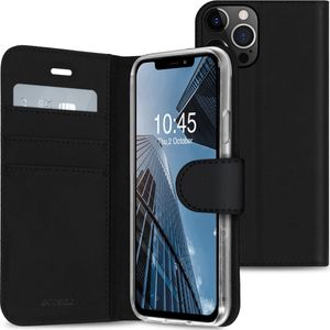 Accezz Wallet Case voor Apple iPhone 13 Pro Telefoonhoesje Zwart