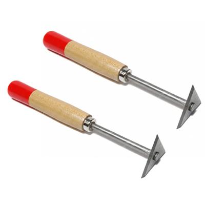 Driehoekschraper/verfkrabber - 2x - 25 cm - met beschermhoes - 6 cm breed