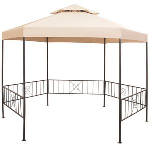 VidaXL Tuinprieel 323x265 cm hexagonaal beige