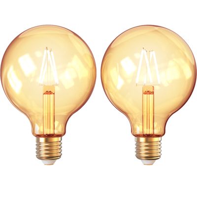 WiFi Filament Vintage Globe E27 2-pack Ledlamp