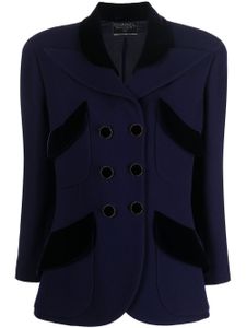 CHANEL Pre-Owned veste bicolore à boutonnière croisée (années 1980) - Violet