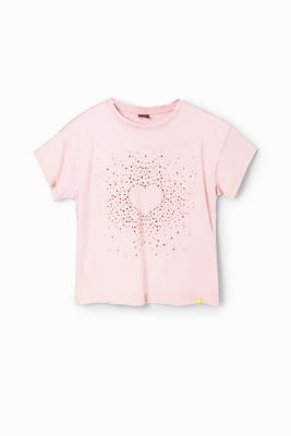 T-shirt hart stras - RED - 9/10
