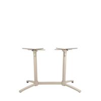 LABEL51 Eetkamertafel Tafelpoot Vouwbaar - Taupe - Metaal - 72 cm - Dubbel