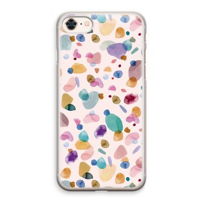 Terrazzo Memphis Pink: iPhone 8 Transparant Hoesje