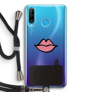 Kusje: Huawei P30 Lite Transparant Hoesje met koord