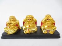 3 Boeddha’s goud "horen, zien, zwijgen" - Home & Living - Spiritueelboek.nl