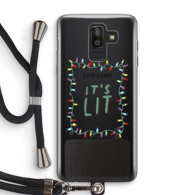 It's Lit: Samsung Galaxy J8 (2018) Transparant Hoesje met koord