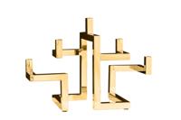 Kaarshouder ABSTRACT 50cm 5 vlammen goud - 44885