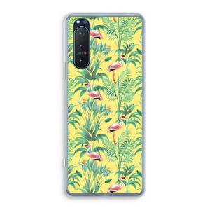Flamingo party: Sony Xperia 5 II Transparant Hoesje