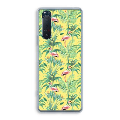 Flamingo party: Sony Xperia 5 II Transparant Hoesje