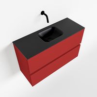 Toiletmeubel Mondiaz Ada | 80 cm | Meubelkleur Fire | Lex wastafel Urban Midden | Zonder kraangat