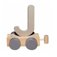 JeP kids houten treinletter J-zand