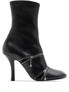 Burberry bottines Peep en cuir - Noir