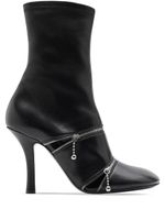 Burberry bottines Peep en cuir - Noir - thumbnail