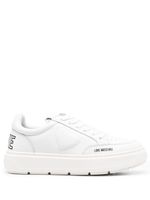 Love Moschino baskets en cuir - Blanc