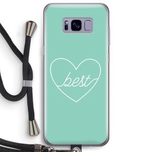 Best heart pastel: Samsung Galaxy S8 Plus Transparant Hoesje met koord