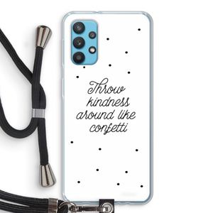 Confetti: Samsung Galaxy A32 4G Transparant Hoesje met koord