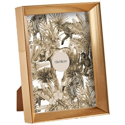 Kunststof fotolijst - goud - geschikt voor een foto van 13 x 18 cm