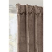 1+1 Gratis Leen Bakker - Gordijn Yara - 140x280 Cm (1 Stuk) - Polyester - Taupe