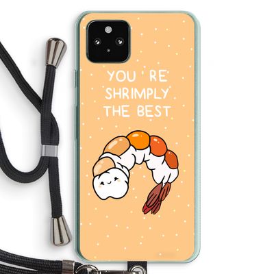 You're Shrimply The Best: Pixel 5a 5G Transparant Hoesje met koord