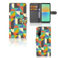 Sony Xperia 10 IV | Telefoon Hoesje | Funky Retro | Portemonnee hoesje