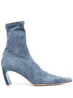 KNWLS bottines Serpent 80 mm en cuir - Bleu