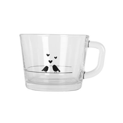 Theeglas 350ml met vogeltjes Theeglas 350ml met vogeltjes