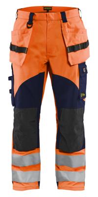 Blåkläder Multinorm inherent werkbroek 15891513 | High Vis Oranje/Marineblauw | Maat 60 - 7330509721049