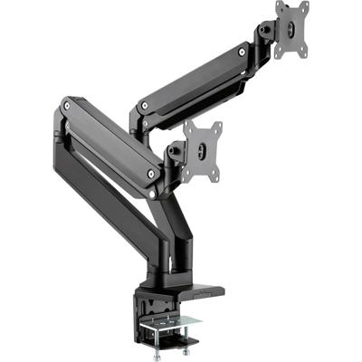 ROLINE LCD dubbele arm, tafelmontage, gasveer, elk 5 draaipunten, , max. 15 kg, tot 35