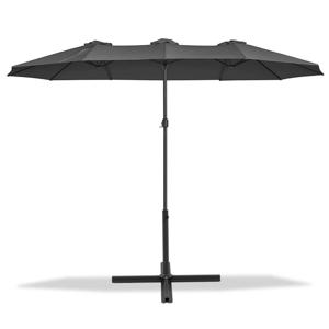 MaxxGarden Parasol - Stokparasol xxl - Dubbel model - 460 x 270cm - Antraciet